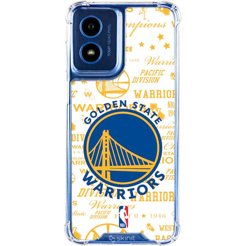NBA Golden State Warriors Historic Blast Moto G 5G (2024) Clear Case